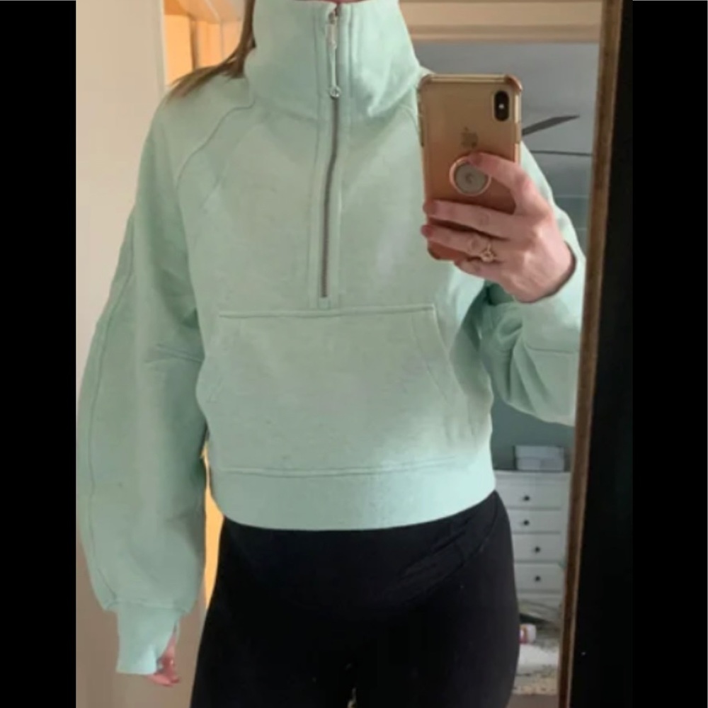 ❤️LULULEMON SCUBA OVERSIZED FUNNEL NECK HOODIE/JACKET-HEATHERED MINT-XL/XXL❤️ - Picture 6 of 16